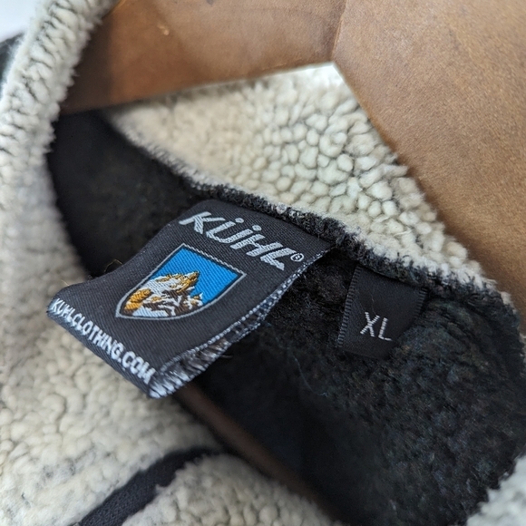 Kuhl Sweater Womens XL Black Quarter Zip Jacket Fleece Sherpa Alska Alfpaca - Picture 3 of 9